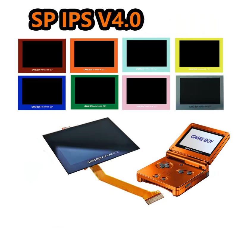 62f7032f16436bca311b972089b45825_副本 11 Colors IPS Laminated LCD Screen Kit V4.0 for Gameboy Advance SP Hight Light Display for GBA SP - Image 1