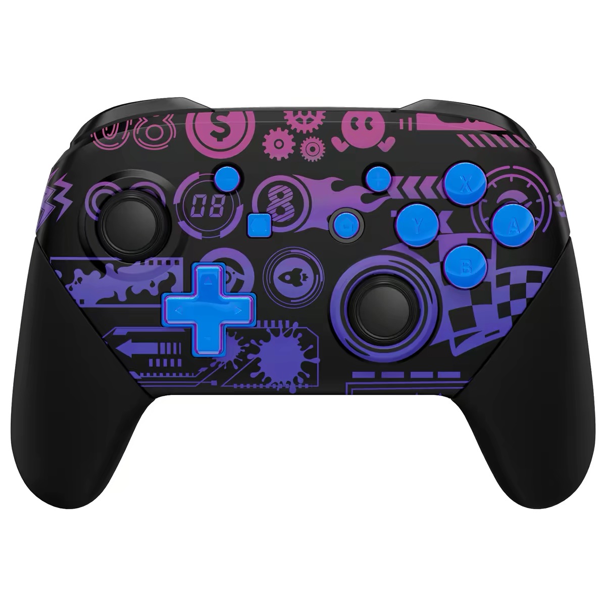 0b658b4917c2fd73428ae93e806bdd81 eXtremeRate Replacement Full Set Shell Faceplate Backplate Handles with Button Kit for Nintendo Switch Pro - Deluxe Championship - Image 1