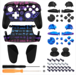 eXtremeRate Replacement Full Set Shell Faceplate Backplate Handles with Button Kit for Nintendo Switch Pro - Deluxe Championship - Image 2