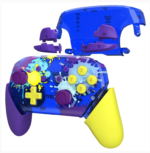 eXtremeRate Replacement Full Set Shell Faceplate Backplate Handles with Button Kit for Nintendo Switch Pro - Splattering Paint Style - Image 4