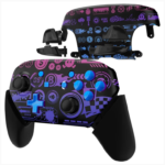 eXtremeRate Replacement Full Set Shell Faceplate Backplate Handles with Button Kit for Nintendo Switch Pro - Deluxe Championship - Image 3