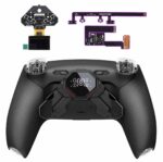 eXtremeRate SPARK Back Paddles Kit with OLED Display & Clicky Trigger Stops & Ergonomic Grips for PS5 Controller BDM-030/040/050/060 - Rubberized Black