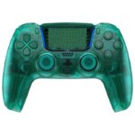 eXtremeRate Replacement Full Set Shells with Buttons Compatible with PS5 Controller BDM-010/020/030/040/050 - Emerald Green