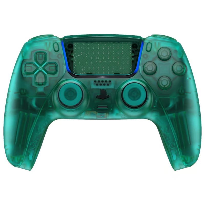 9566f9515c7ceba758c088d57d673365_副本 eXtremeRate Replacement Full Set Shells with Buttons Compatible with PS5 Controller BDM-010/020/030/040/050 - Emerald Green - Image 1