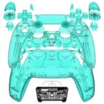 eXtremeRate Replacement Full Set Shells with Buttons Compatible with PS5 Controller BDM-010/020/030/040/050 - Emerald Green - Image 3