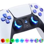 eXtremeRate Multi-Colors Luminated Buttons DTF V3 LED Kit for PS5 Controlle BDM-030/040/050/060 - Chameleon