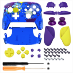 eXtremeRate Replacement Full Set Shell Faceplate Backplate Handles with Button Kit for Nintendo Switch Pro - Splattering Paint Style - Image 3